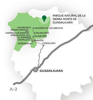 Parque Natural de la Sierra Norte de Guadalajara mapa sierra norte - Parque Natural de la Sierra Norte de Guadalajara